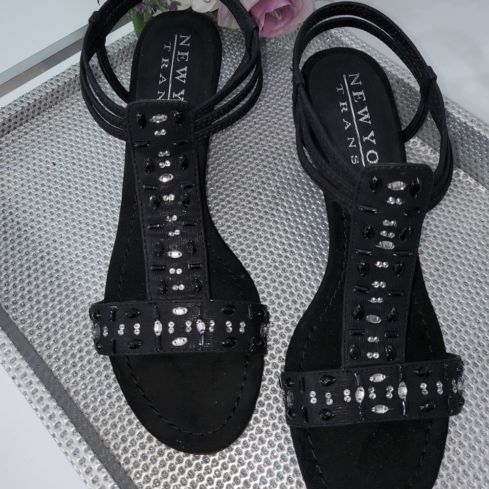 Strappy sandals Black size 10B